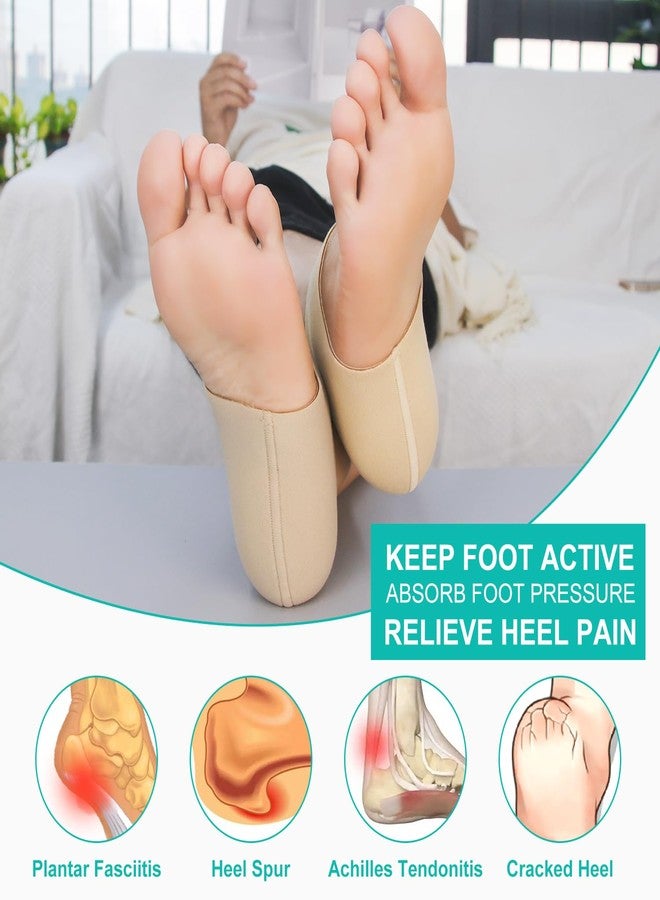 Niupiour Heel Protectors Cups for Plantar Fasciitis, Gel Heel Cushion Cover for Heel Spur, Cracked Heel, Soft Heel Sock Inserts Pads Relieve Heel Pain for Men and Women (Small Size) - Image 4